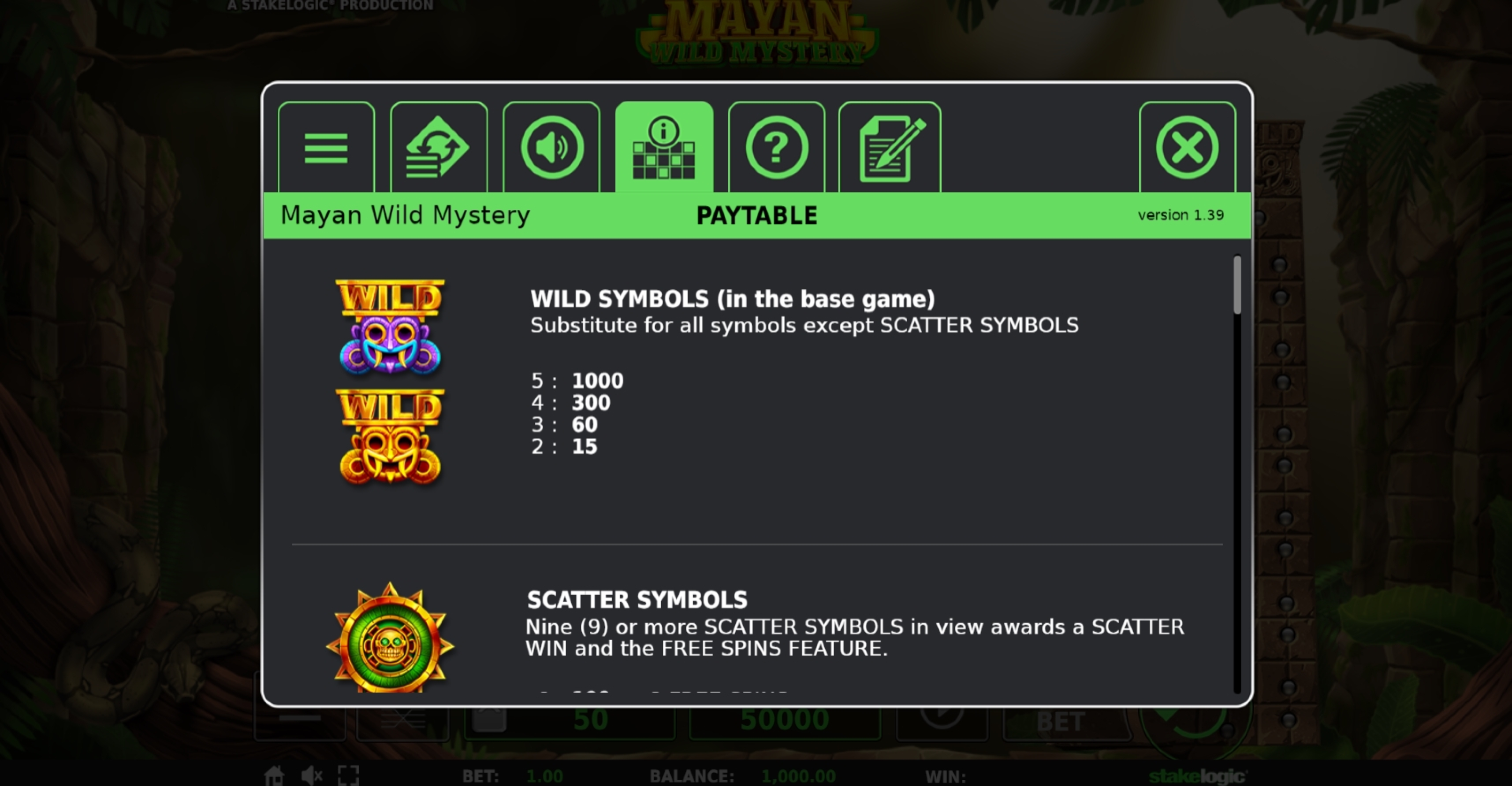 Info of Mayan Wild Mystery Slot Game by Stakelogic