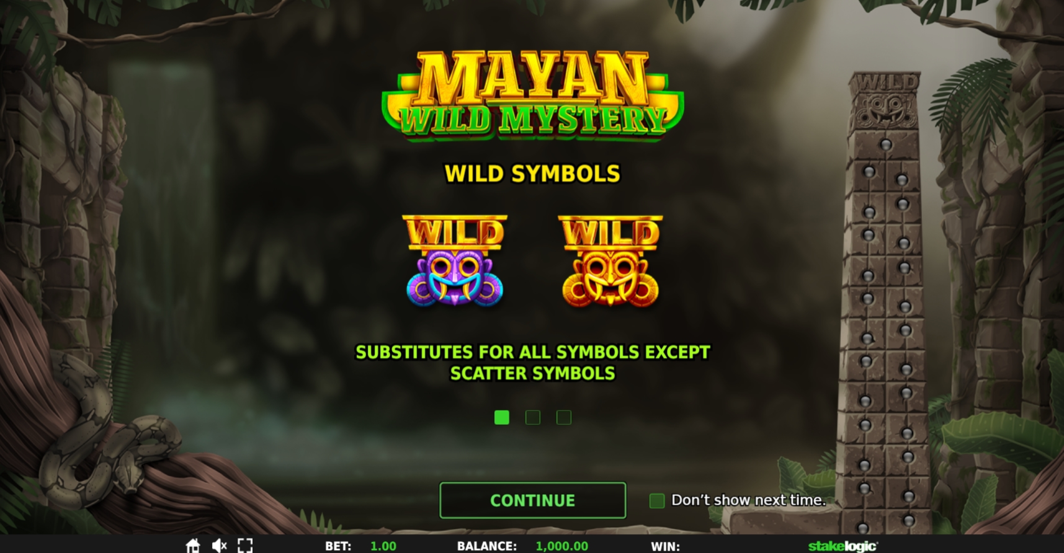 Play Mayan Wild Mystery Free Casino Slot Game by Stakelogic