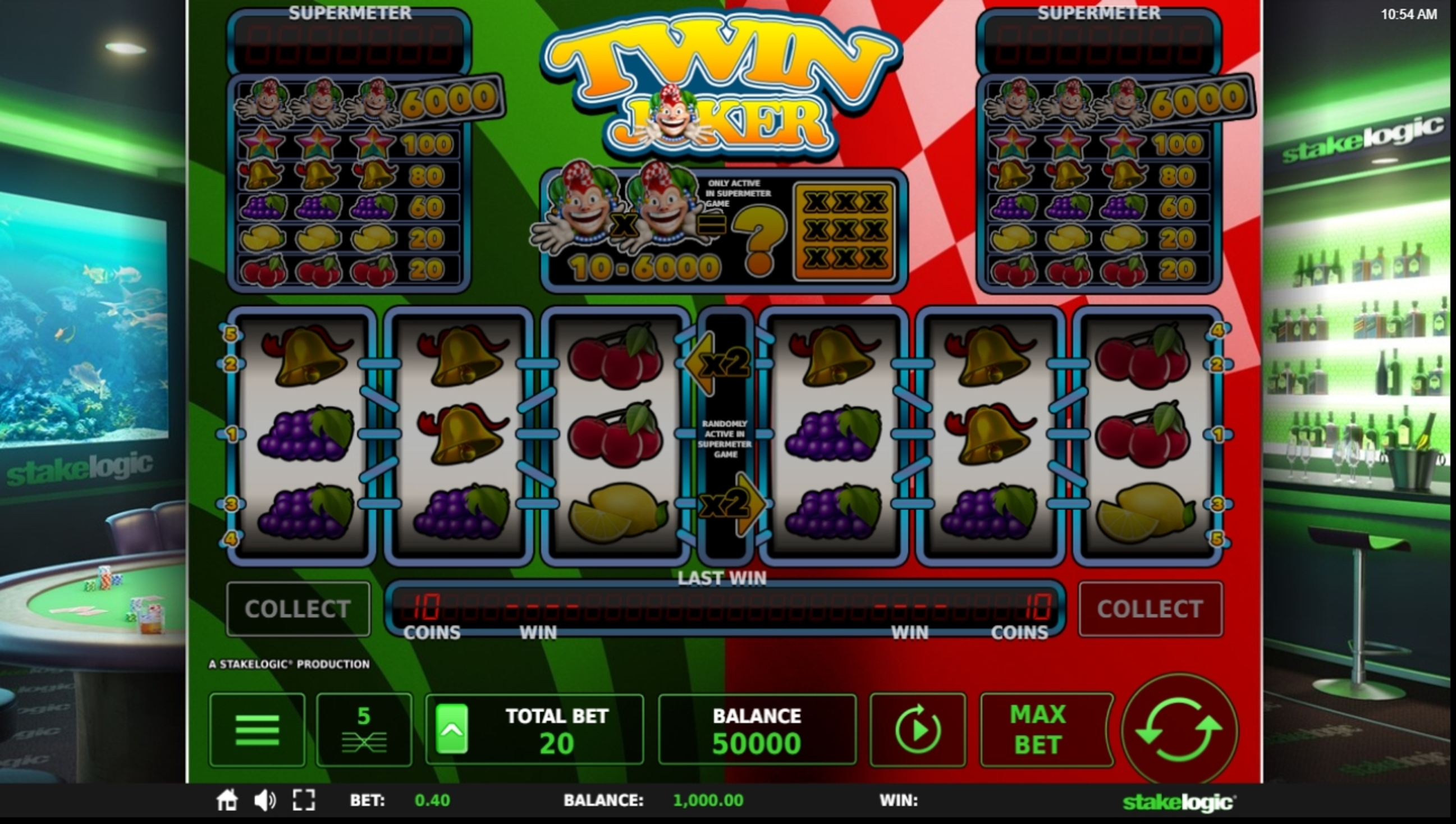 Reels in Twin Joker Slot Game by Stakelogic
