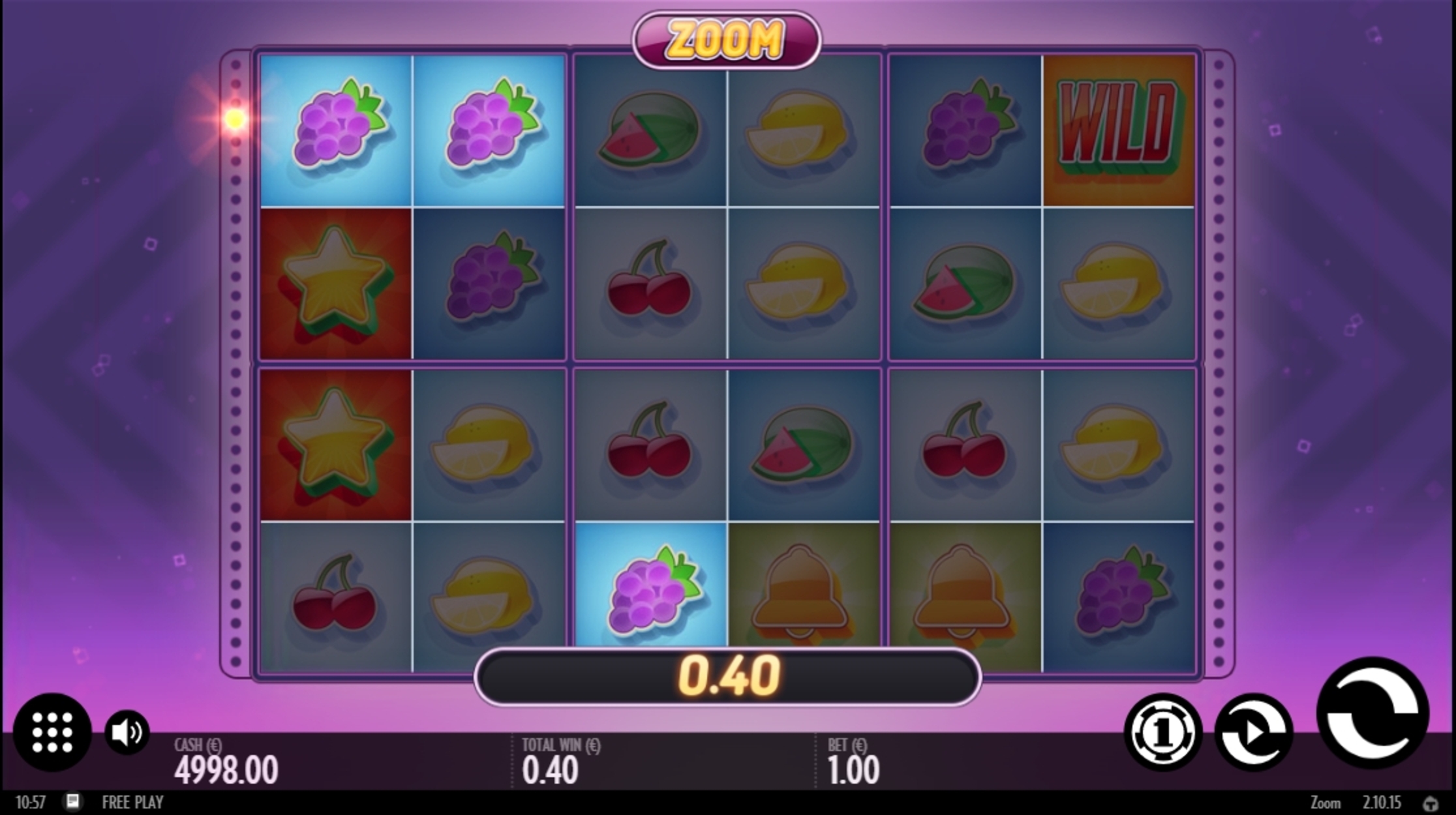 Win Money in Zoom Free Slot Game by Thunderkick