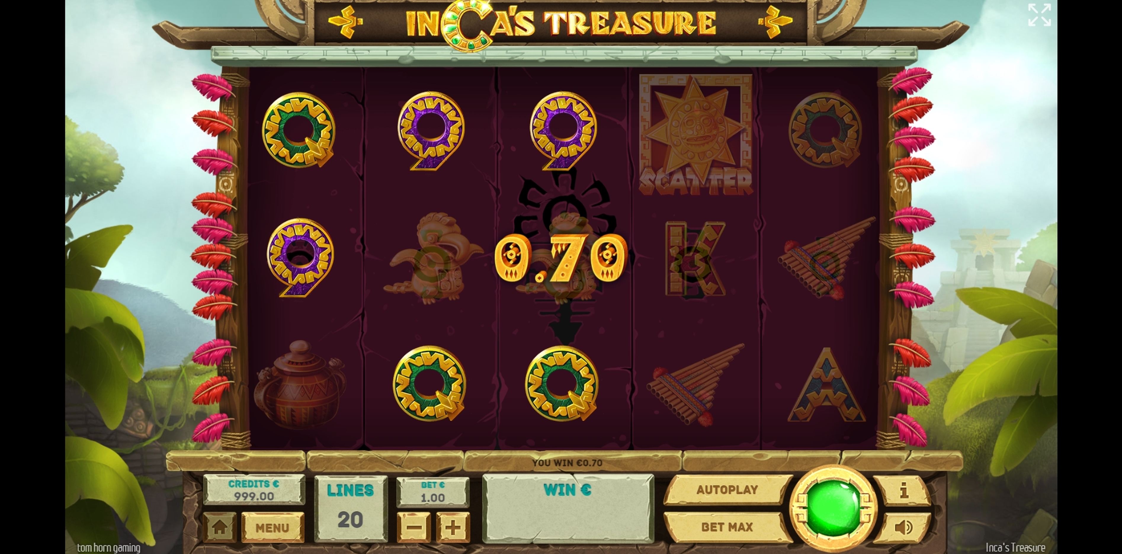 Win Money in Inca's Treasure Free Slot Game by Tom Horn Gaming