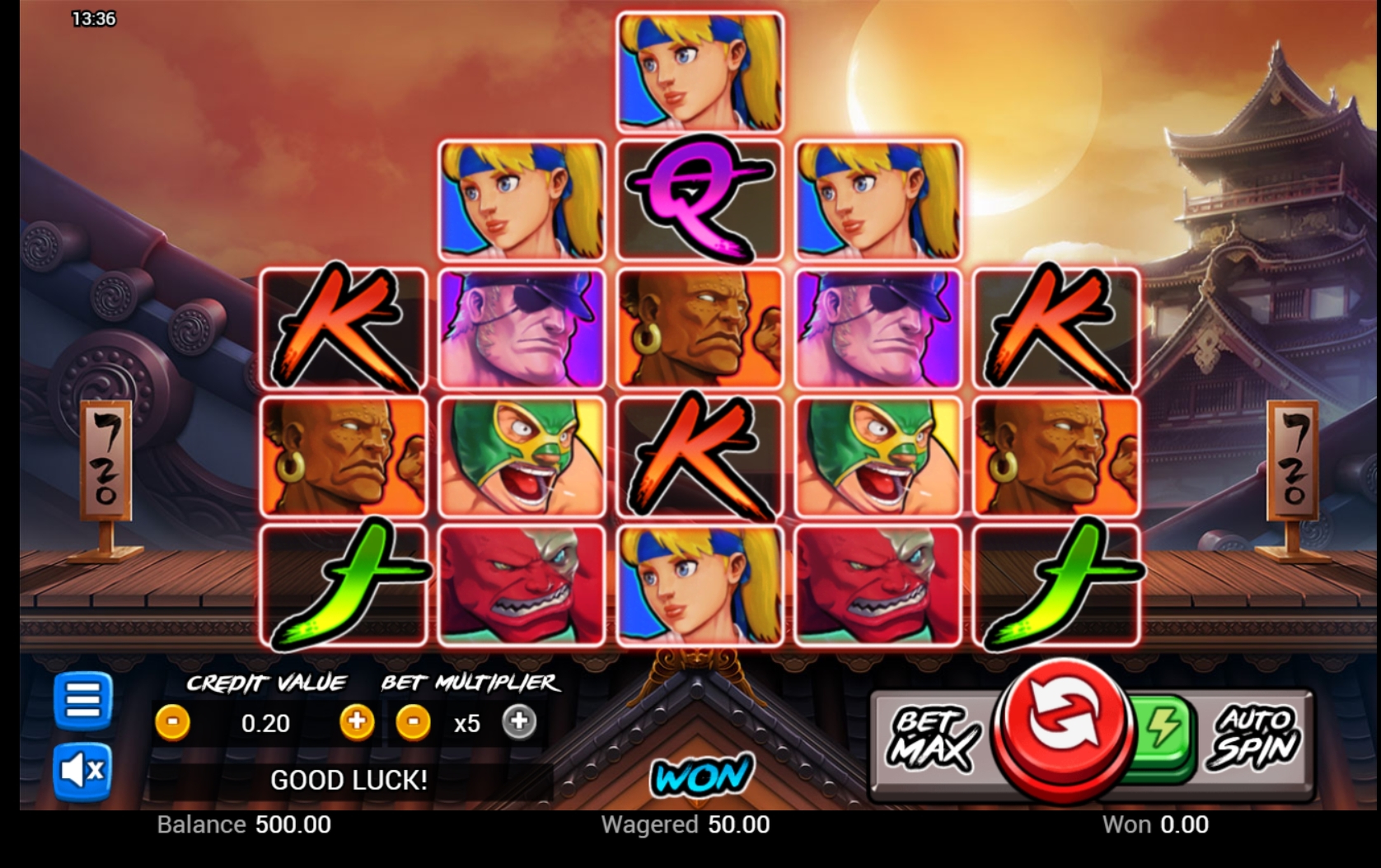 Reels in Ultimate Fighter Slot Game by Top Trend Gaming