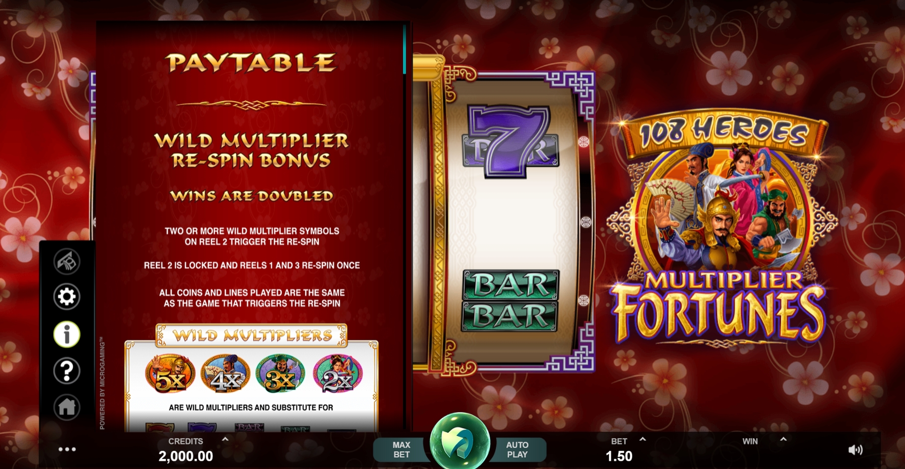 Info of 108 Heroes Multiplier Fortunes Slot Game by Triple Edge Studios