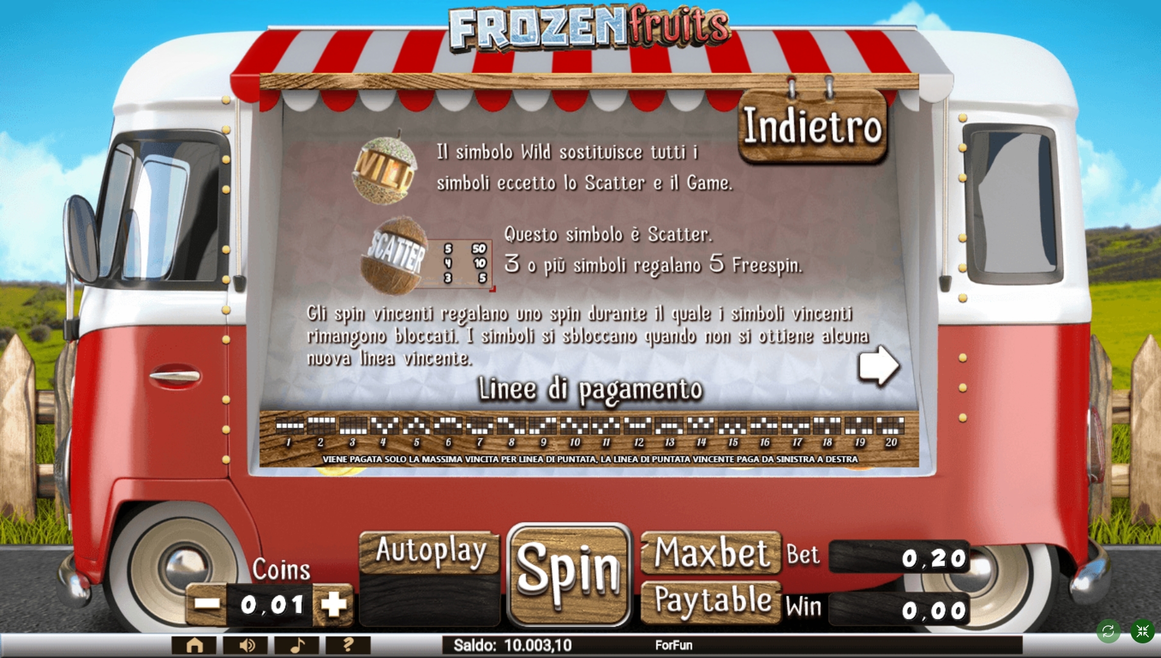 Info of Frozen Fruits Slot Game by Tuko Productions