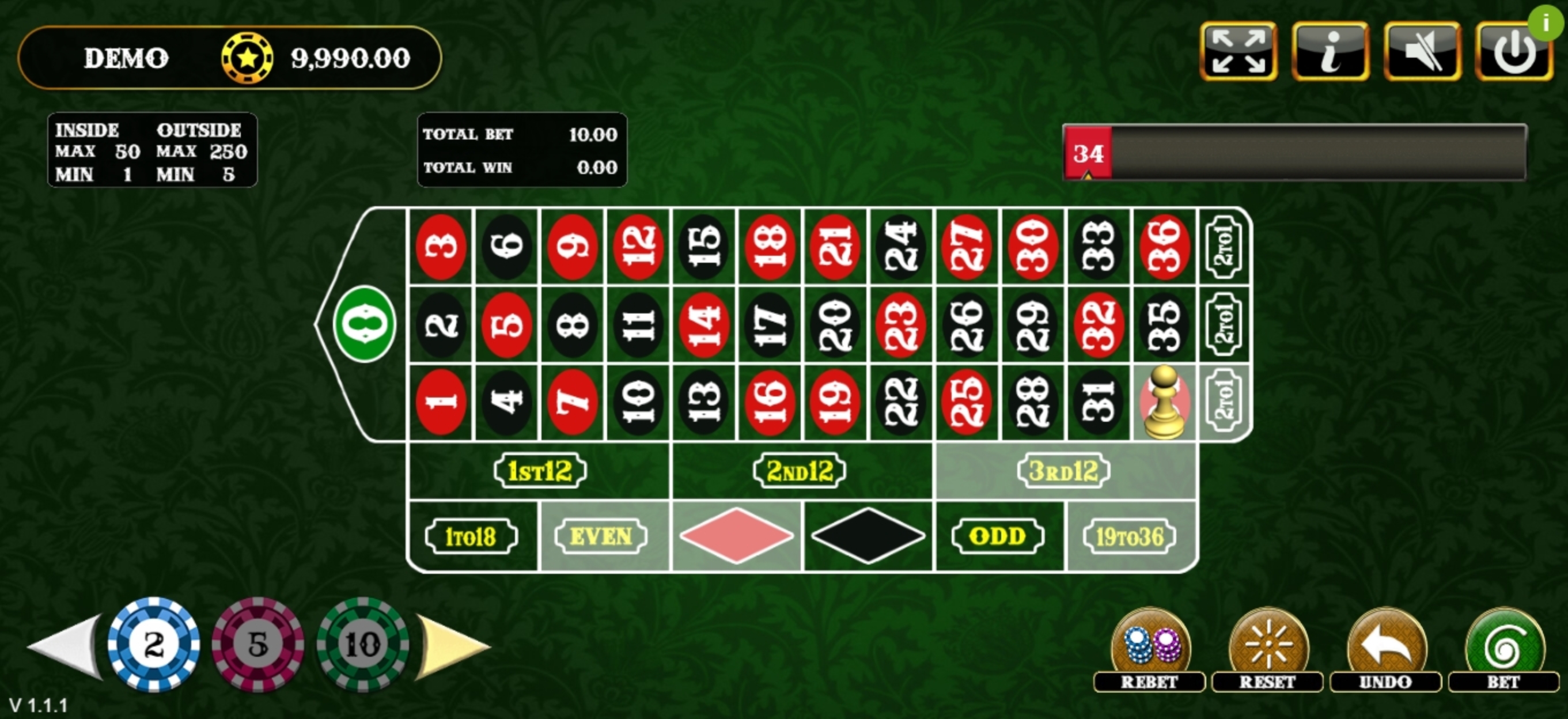Win Money in European Roulette Free Slot Game by Vela Gaming