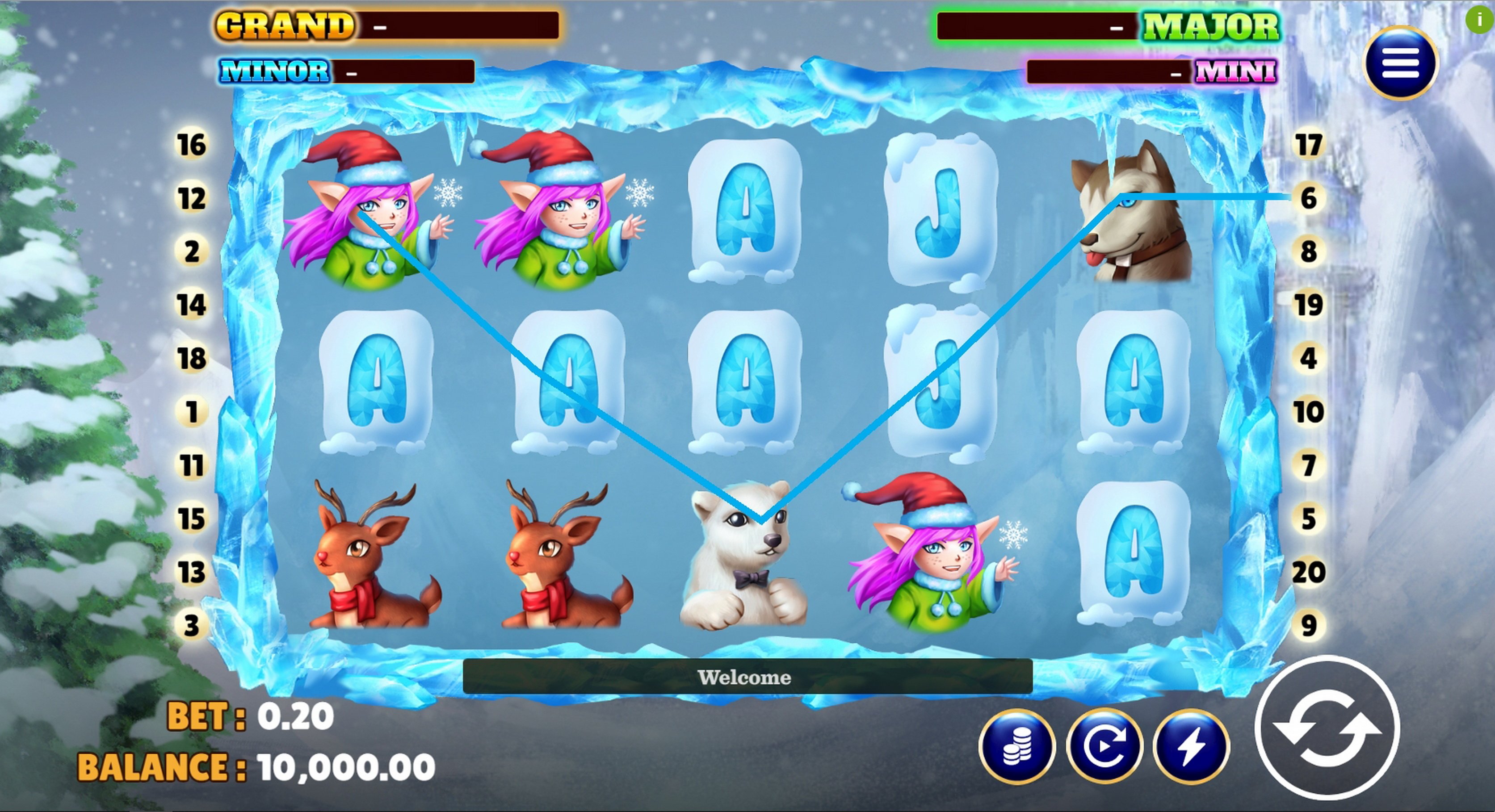 Reels in Northern Snow Slot Game by Vela Gaming