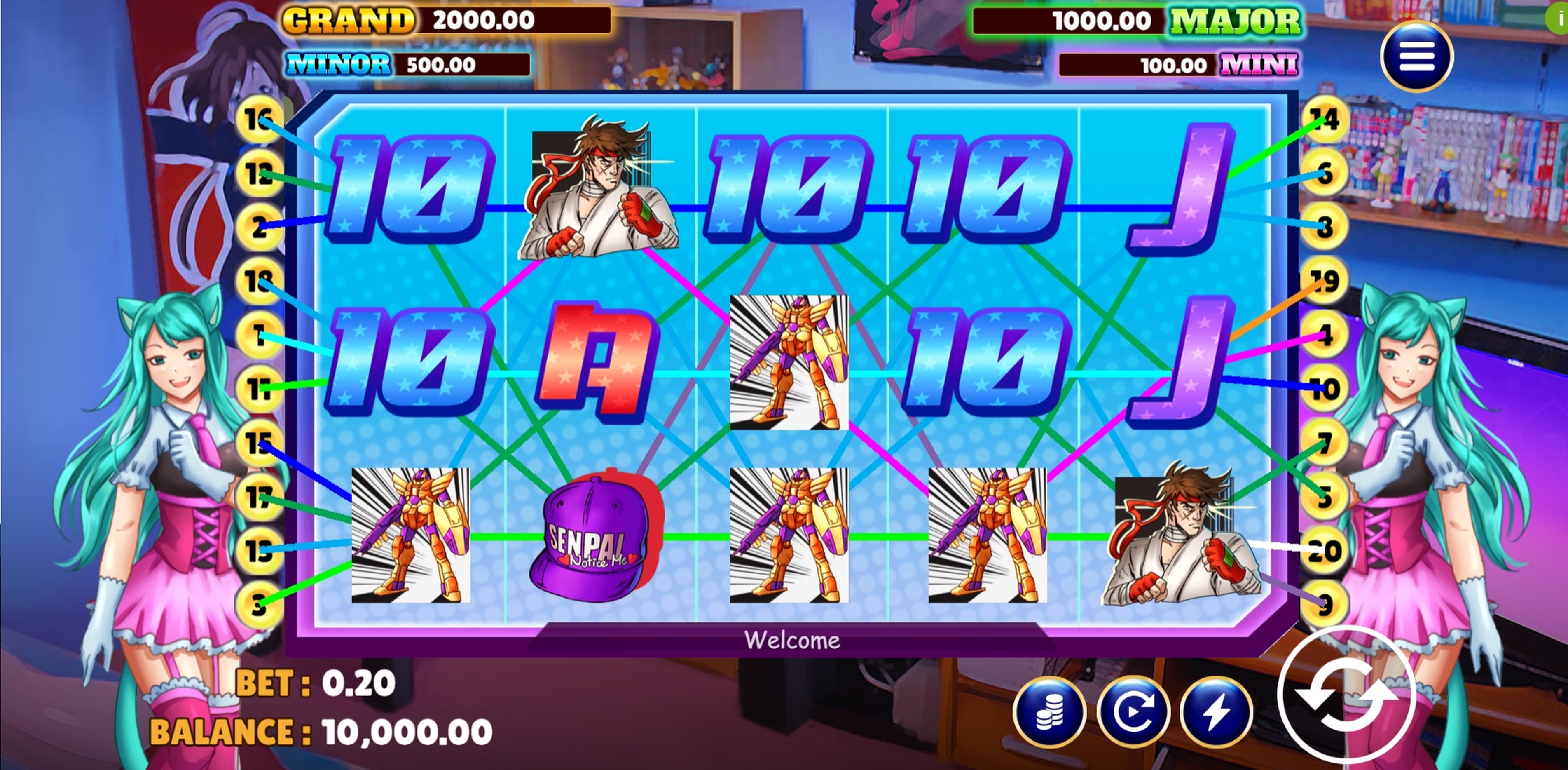 Reels in Otaku's Heaven Slot Game by Vela Gaming