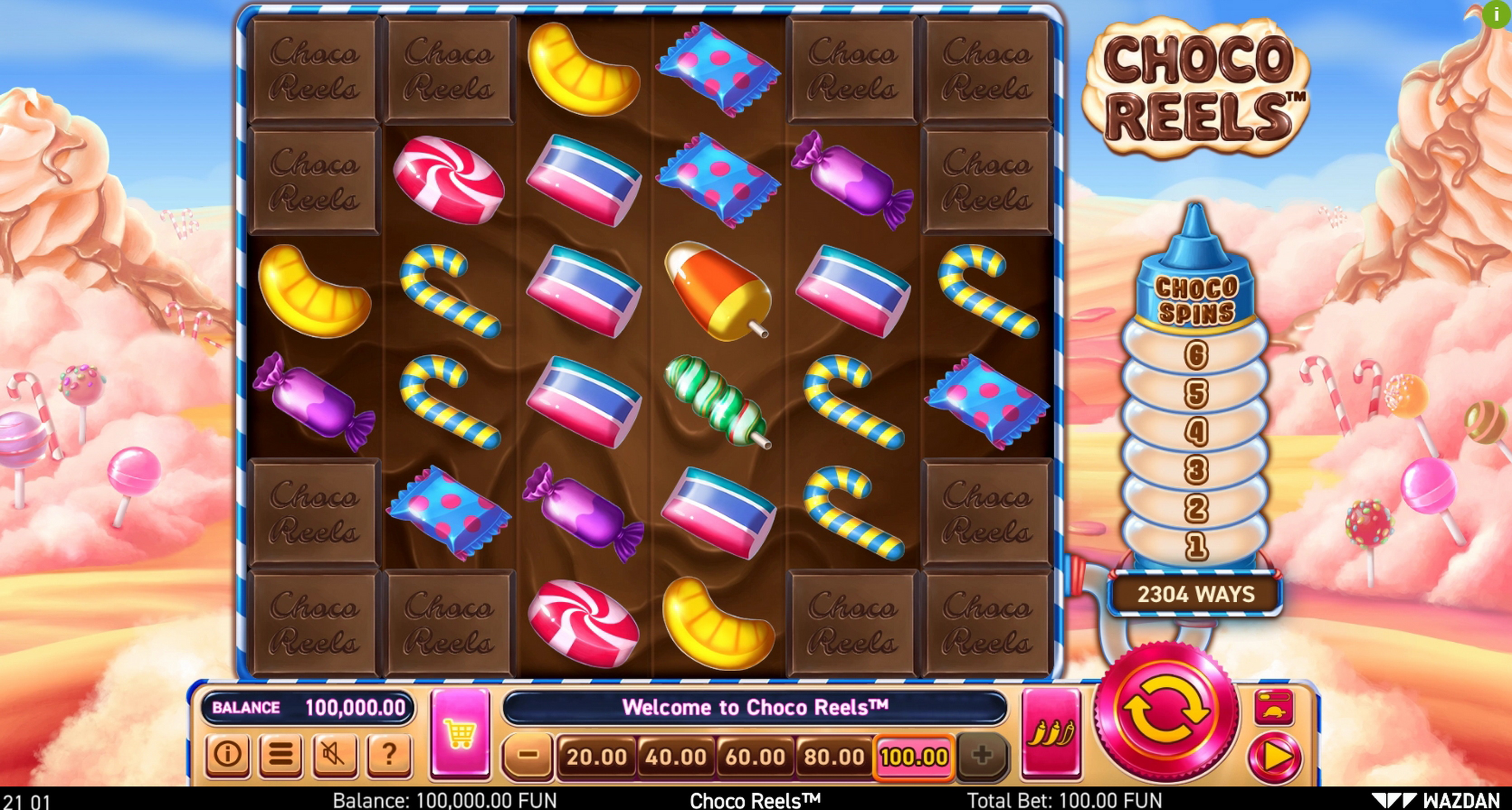 Reels in Choco Reels Slot Game by Wazdan