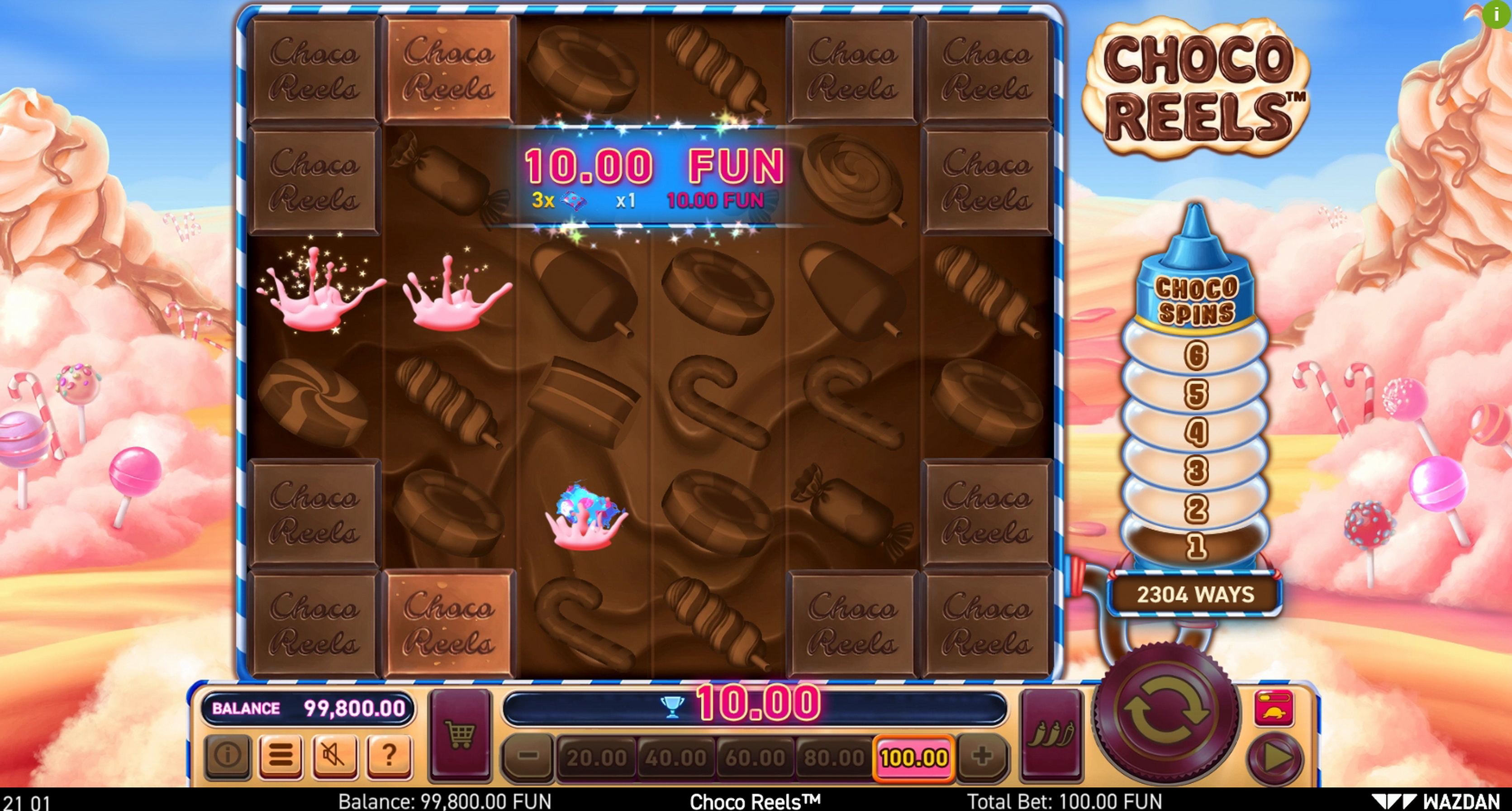 Win Money in Choco Reels Free Slot Game by Wazdan