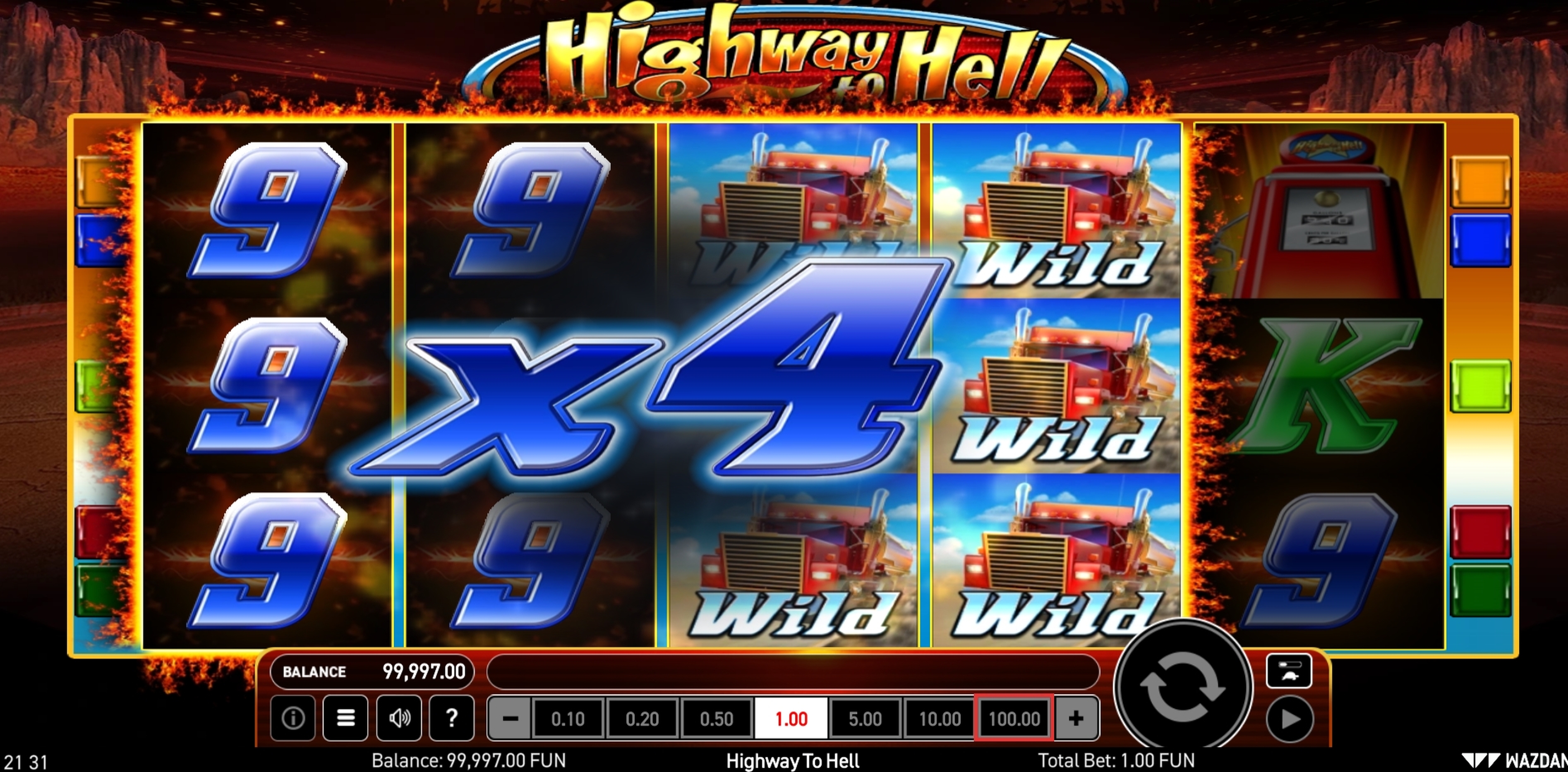 Win Money in Highway to Hell Free Slot Game by Wazdan