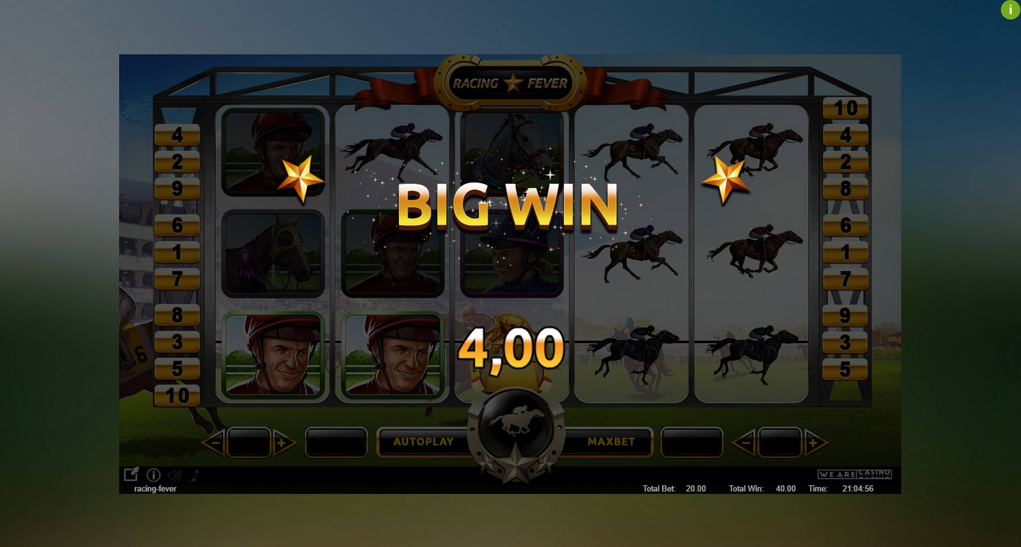 Win Money in Racing Fever Free Slot Game by We Are Casino