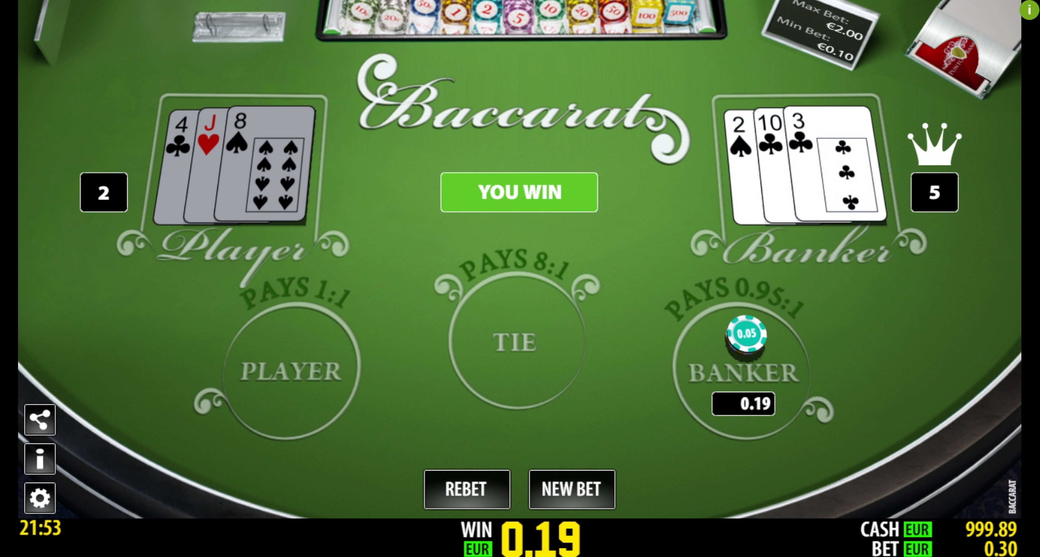 Win Money in Baccarat Free Slot Game by World Match