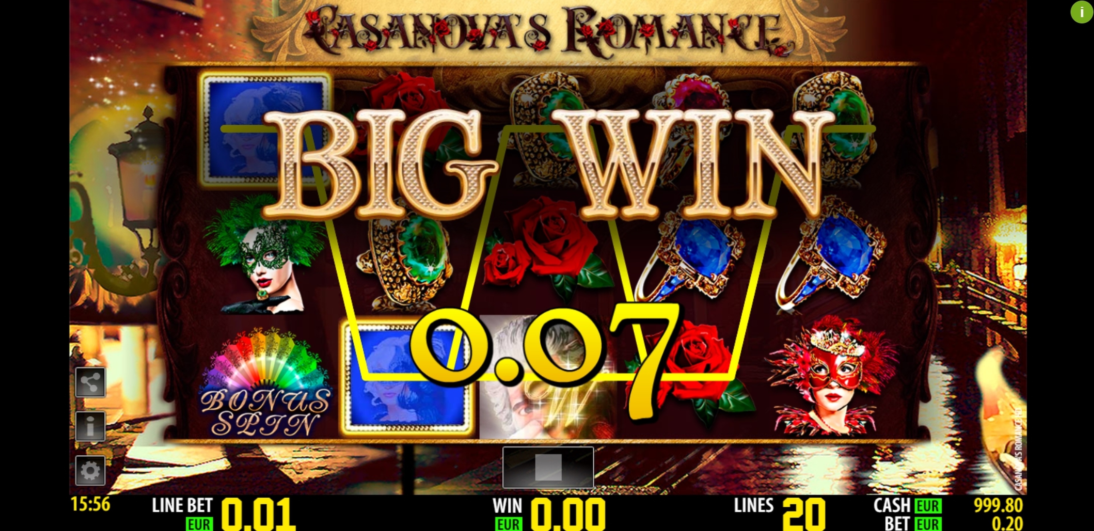 Win Money in Casanova's Romance HD Free Slot Game by World Match