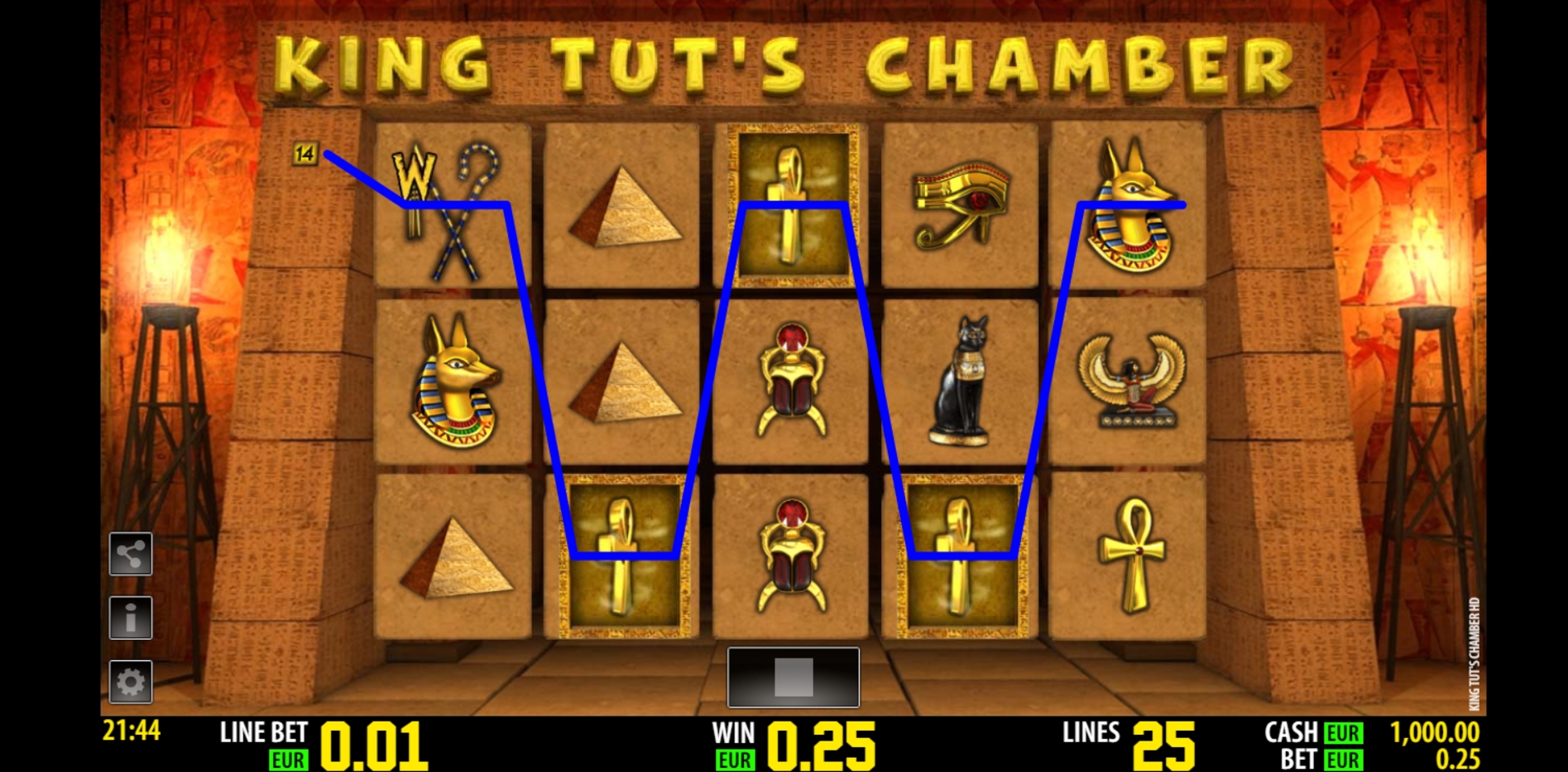 Win Money in King Tut's Chamber HD Free Slot Game by World Match