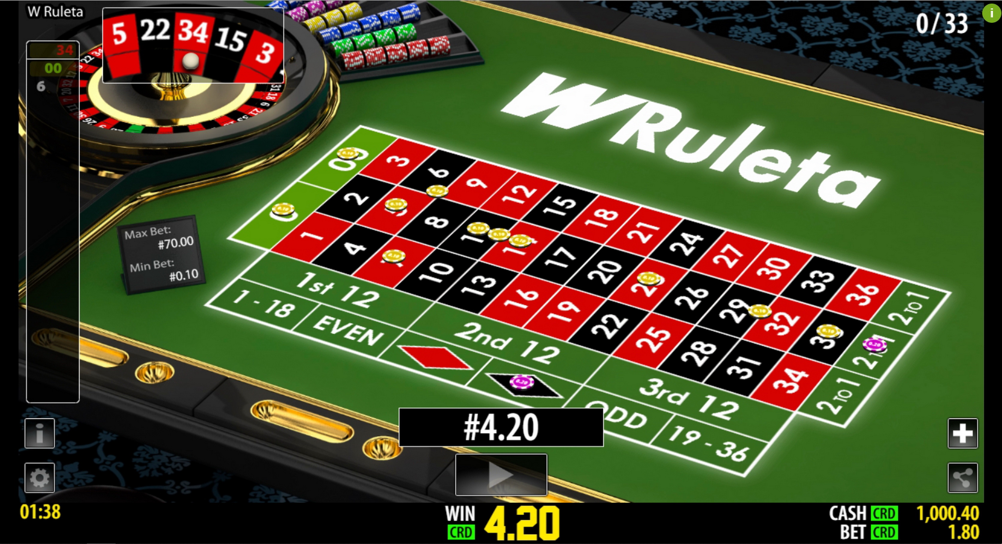 Win Money in W Ruleta Free Slot Game by World Match