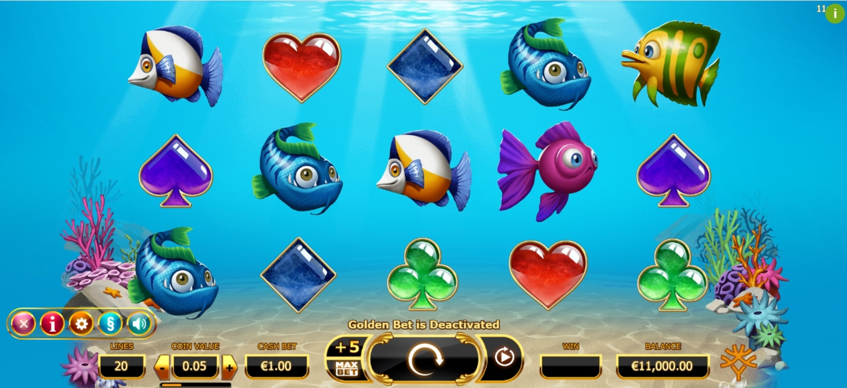 Reels in Golden Fish Tank Slot Game by Yggdrasil Gaming