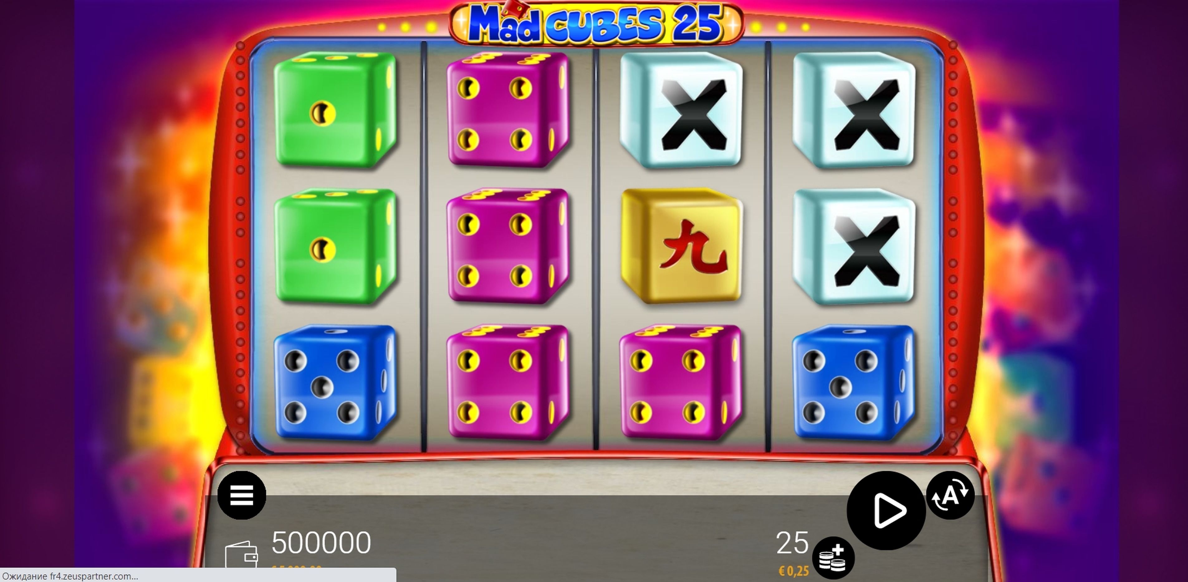 Reels in Mad Cubes 25 Slot Game by ZEUS PLAY