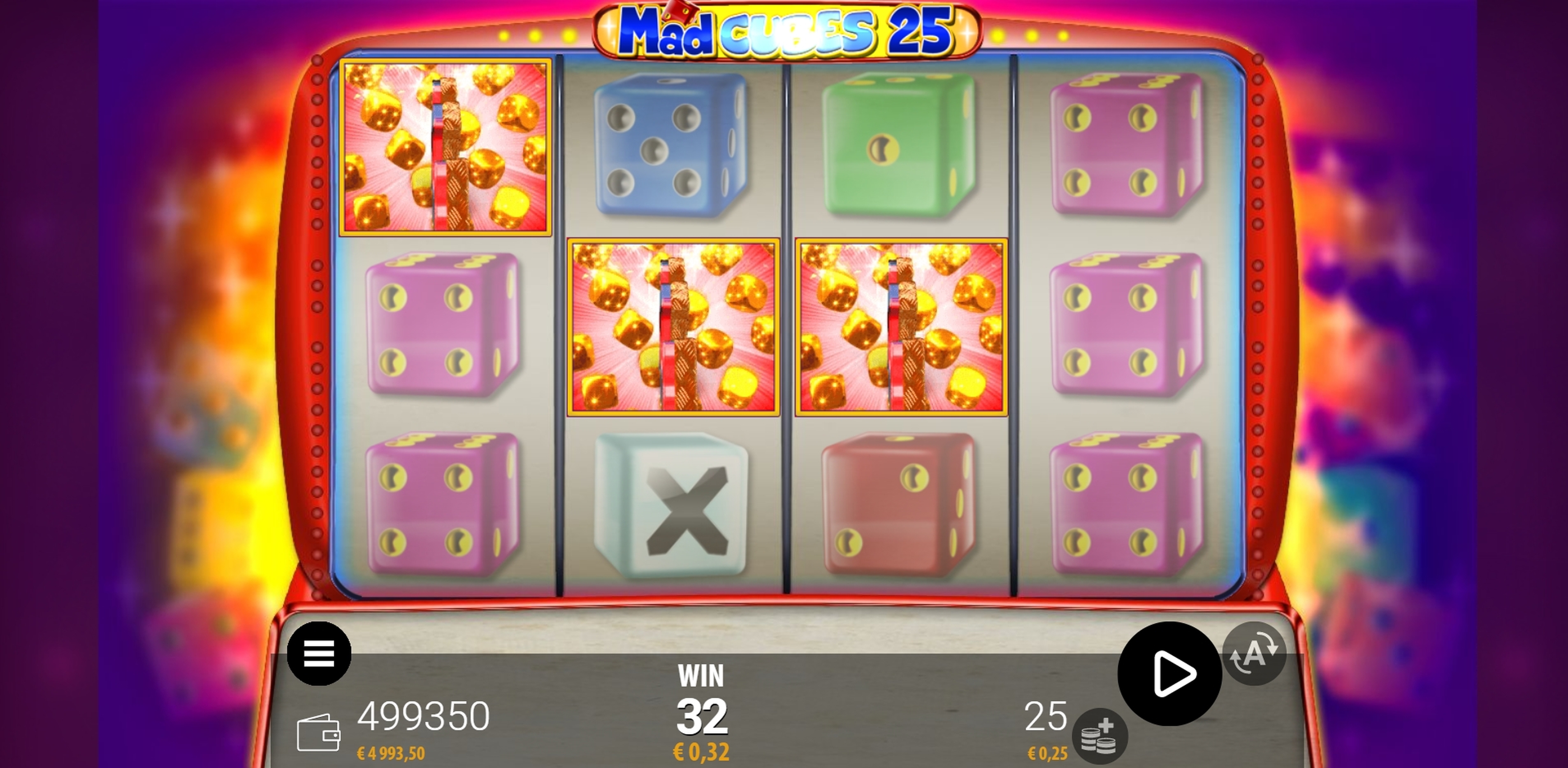 Win Money in Mad Cubes 25 Free Slot Game by ZEUS PLAY